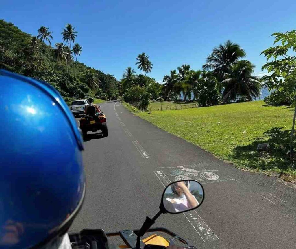 Moorea ATV tour cruising around the island
