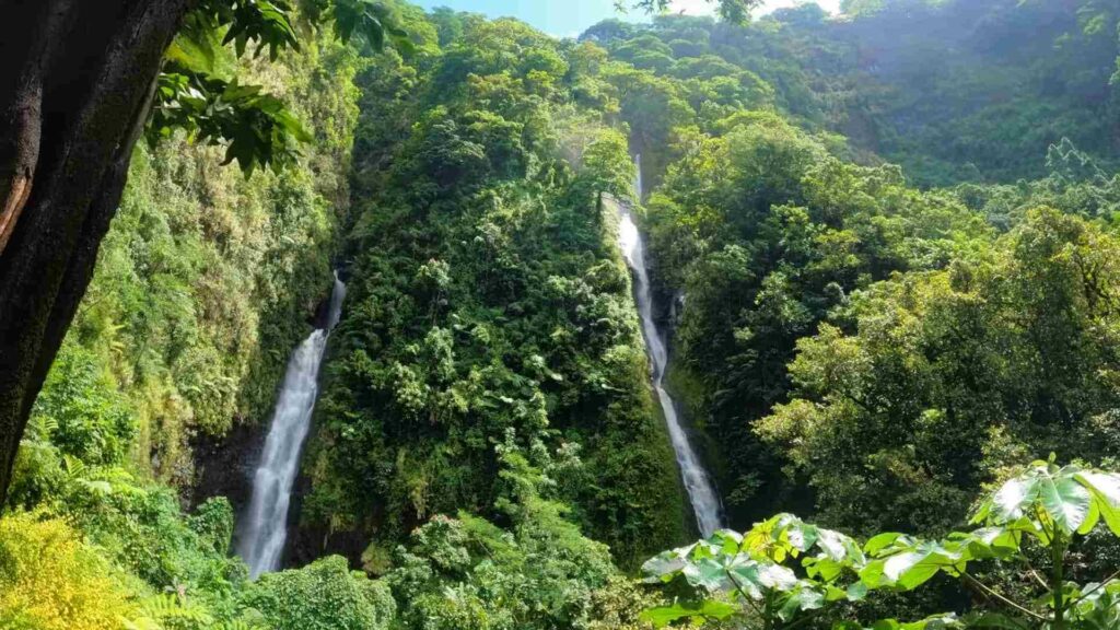 view of Haamaremare Rahi and Haamaremare Iti falls